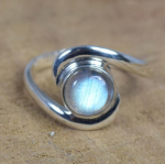 Sinine labradoriidist s&otilde;rmus, k&auml;sitsi valmistatud ehted, 925 sterling h&otilde;be, Statement s&otilde;rmus, disainis&otilde;rmus, uhke j&otilde;ulukink, ema kingitused 6