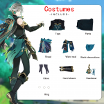 Genshin Impact Cos Alhaitham Cos Clothes Xu Ya Grass Country Hatham Tighnari Cosplay Clothes XL roheline