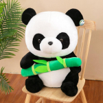 Wanwu World Panda t&auml;idisega loom 9-tollised pandakaru pl&uuml;&uuml;sm&auml;nguasjad bambust&auml;idisega pandaplussidega Armsad pandanuku kingitused, must ja valge 25cm