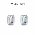 Modian Exquisite 925 Sterling h&otilde;be smaragdl&otilde;ikega AAAAA tsirkooniumk&otilde;rvar&otilde;ngad naistele Wedding Statement peened ehted Brincos h&otilde;be