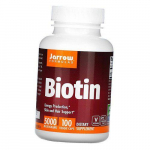 Biotiin, Biotin 5000, Jarrow Formulas 100 k&ouml;&ouml;giviljakapslit (36345064) 100vcaps
