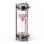 Messingist suunakompass ja viieminutiline liivataimer 19,9 cm