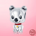 2022 Uus 100% 925 sterlingh&otilde;bedast koerte koerte v&otilde;lu loomahelmed, mis sobivad originaalseks moodsa k&auml;ev&otilde;ru k&auml;ev&otilde;ruga 925 h&otilde;bedast ehete valmistamine