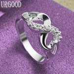 925 Sterling H&otilde;bedast S&uuml;dames&otilde;rmus Peokingitus Romantilised ehted 7#