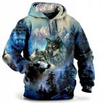 Loomade kapuutsiga dressipluus Meeste kapuuts, Wolf Graafiline T-s&auml;rk 3D-printeriga pullover Suurem&otilde;&otilde;tmeline meeste r&otilde;ivad Topid Meeste S&uuml;gises t&auml;navar&otilde;ivad 5XL