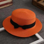 Suvem&uuml;tsid naistele P&auml;ikesek&uuml;bar Rannale naistele Mood Lame Brom Bowknot Panama Daami vabaaja p&auml;ikesek&uuml;barad Naistele &Otilde;lgk&uuml;bar 56-58cm oranž