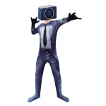 Skibidi WC kost&uuml;&uuml;mim&auml;ng Cosplay K&otilde;lar Mees TV Mees Body Jumpsuit mask Cosplay Halloweeni Kost&uuml;&uuml;mid Meestele Lapsed 120