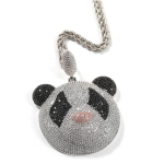 Euroopa ja Ameerika Ins H&otilde;bedane t&auml;isteemantne isiksusega hiiglaslik panda ripats multifilmide mood, lahe meeste hiphopi ornament gray