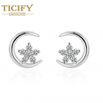 Isiksus Mood Temperament K&otilde;rgetasemelised sensoorsed K&otilde;rvar&otilde;ngad Naiste Lihtne Isiksus Kuuvalguse Star Flash Tsirkoon K&otilde;rvar&otilde;ngad valge