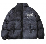 Meeste hip-hop &uuml;lisuur polsterdatud Bomber-jope T&auml;navar&otilde;ivad Graffiti-jakk Parka Puuvillane Harajuku Talve sulejope. M must