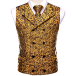 Meeste Siidist Viktoriaanlik Vest Paisley Vest Lips R&auml;tik S&otilde;rmen&ouml;&ouml;bid Komplekt Pulmadeks XL