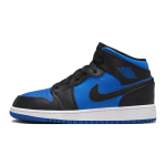 Air Jordan 1 Mid GS Must Kuninglik Sinine Laste Tossud Valge DQ8423-042 37.5 black
