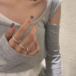 1 tk Kolm j&auml;rjestikust linki Vintage s&otilde;rmused naiste paaridele Minimalistlikud mitmek&uuml;lgsed peoehted kingitused 17mm h&otilde;be