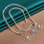 URMYLADY 925 Sterling Silver Butterfly 20 tolli ripats kaelakee naistele pulmapeo moeehted 50cm