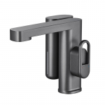 2-IN 1 Vannitoa valamusegisti anduriga Seebi dosaatoriga kombineeritud puutevabad vannitoa segistid Tekile paigaldatavad valamusegisti kraan hall