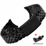 Kellarihm roostevabast terasest toon 13mm 17mm 18mm 19mm 20mm 21mm 22mm roosakuldne h&otilde;bedane kellarihm Oyster k&auml;ev&otilde;ru Black 20mm