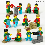 12tk M8106 multikas v&auml;ikeste osakeste inimlinn tulet&otilde;rjujad politsei ehitusklotsid laste m&auml;nguasi