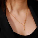 Skyrim uus Kpop Hearts Tups kaelakee roostevabast terasest kullav&auml;rvi pikk kett naistele 2024 Moeehted Emadep&auml;eva kingitus 45+5cm