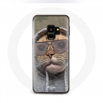 Kapuutsiga &uuml;mbris Samsung galaxy S9 plus Cat jaoks naljakas foto Loomad