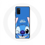Coque pour Oppo A16 Stitch mignon fond bleu