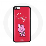 Coque pour Iphone 4 BTS Bangtan Gar&ccedil;ons BT21 Cooky Fond Rouge