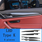 LHD For BMW 5 Series G30 G31 carbon fiber central armrest box cover storage box gear position panel decoration cover auto parts Type K LHDsff