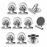 10 pakki k&uuml;lmkapi-k&uuml;lmikumagneteid, tugevad magnetklambrid tahvlile, kontorisse, kappi, fotoekraanid, tugevad magnetklambrid (30mm laius) 10pcs