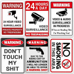 Metallist plekksildid Dekoratsioonihoiatus 24-tunnised videoplakatid Valve Eraomandisse sissep&auml;&auml;s keelatud V&auml;lissiseina sisekujundus 20x30cm