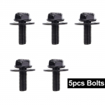 Auto kere M6 poldid Kruvid U-mutter klambrid Mootori katte kapoti alusalune Pritsmekaitse kaitseraua porilapid poritiiba voodri hoidja 5pcs must