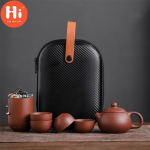 Lillad savist teetassid keraamiline kaasaskantav teekomplekt, mis sisaldab 1 kannu + 1 teekannu + 4 tassi teekannu v&auml;lisreisi Kung Fu Gaiwani kingitusi