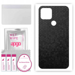 apgo Protective Skin Sticker for the back compatible with Google Pixel 5, Wrap Film, Foil, Vinyl - Pattern Black Honeycomb