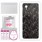 apgo Protective Skin Sticker for the back compatible with Alcatel 1, Wrap Film, Foil, Vinyl - Pattern Carbon Black Pixel
