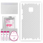 apgo Protective Skin Sticker for the back+sides compatible with Xiaomi Redmi Note 9 Pro Max, Full Wrap Film, Foil, Vinyl - Pattern Transparent Carbon