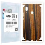 apgo Protective Skin Sticker for the back+sides compatible with Huawei nova 3, Full Wrap Film, Foil, Vinyl - Pattern Tigerwood