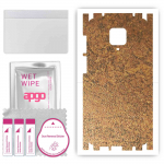 apgo Protective Skin Sticker for the back+sides compatible with Xiaomi Redmi Note 9 Pro Max, Full Wrap Film, Foil, Vinyl - Pattern Rusty Copper