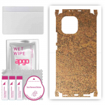 apgo Protective Skin Sticker for the back+sides compatible with Xiaomi Mi 11, Full Wrap Film, Foil, Vinyl - Pattern Rusty Copper