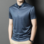 Suvine uus kaubam&auml;rk meeste l&uuml;hikeste varrukatega T-s&auml;rk Puhas triibuline rev Mulberry Silk Casual Meeste T-s&auml;rk l&uuml;hikeste varrukatega M