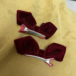 2tk Velvet Bow V&auml;ike Juukseklamber T&uuml;drukutele Printsess Peakatted Bangid Juuksen&otilde;el Korea Style Pardiklamber Naiste T&uuml;drukute Juuksekujundus Aksessuaarid