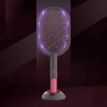 3000 V elektriline swatter 1200 mAh USB-laetav kahe režiimiga disainiga leibkonna intelligentne reket must