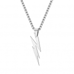 Meeste ripats kaelakee Unisex kett &uuml;hev&auml;rviline Thunder Flash kujuga kaelakaunistus hip hop h&otilde;be