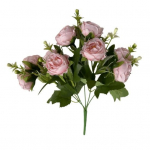 Varrega roos Realistlik v&auml;rviline v&otilde;ltslilledega pulm Kodukontori laua keskosa Kunstlik lillekimbu lilleseade helelilla v&auml;rv