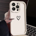 Tavaline Love Heart Pattern telefoni&uuml;mbris iPhone'ile 16 15 14 13 Pro Max 12 11 Pro XR XS 8 7 &uuml;hev&auml;rviline p&otilde;rutuskindel objektiivi kaitse pehme kate iPhone 15 Pro Max