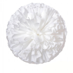 2 pakk 30 cm/11,8 tolli Solid Color Plus Thick Pom Mutipulcolor Cheerleader meeskonna j&otilde;udluseks One Size valge