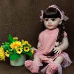 55 CM kogu kehaga silikoonist taass&uuml;ndinud beebinuku m&auml;nguasi, 22-tolline elutruu t&uuml;druku v&auml;ikelapse Art Bebe s&uuml;nnip&auml;evakingitused lapse m&auml;nguasjale 55cm