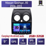 9-tolline Android Carplay Nissan Qashqai J10 2006-2013 autoraadio Multimeedia videopleier GPS-navigatsioon WIFI 4+64GB 2+32GB
