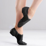 Naiste nahast jazztantsukingad, mustad libisemisvastase tallaga jazzkingad Kvaliteetsed t&auml;iskasvanute tantsutossud t&uuml;drukutele Naiste lamedad kingad 34 must