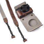 Digikaamera kaitse&uuml;mbris PU-nahast kaamera hoiukott koos eemaldatava &otilde;larihmaga parkkoor