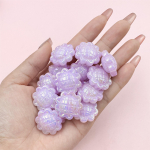 P&auml;evalill ehete tegemiseks kommide v&auml;rvimiseks akr&uuml;&uuml;list vaher&otilde;ngas, auguga lahtised helmed Loominguline k&auml;sitsi valmistatud materjal DIY tarvikud 10 tk/23,5 mm tarvikud lilla