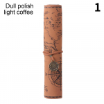 1 tk Retro Treasure Map rull-pliiatsi&uuml;mbris PU-nahast suure mahutavusega pliiatsi kott meigipintsli kott Pliiatsikott Kooli kirjatarbed 20.5cm