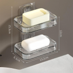 Seebikarp iminapaga seinakinnitusega, perforatsioonivaba, &auml;ravooluga, tualeti &auml;ravooluga, seebialus, riiul, majapidamine, vannituba double layer